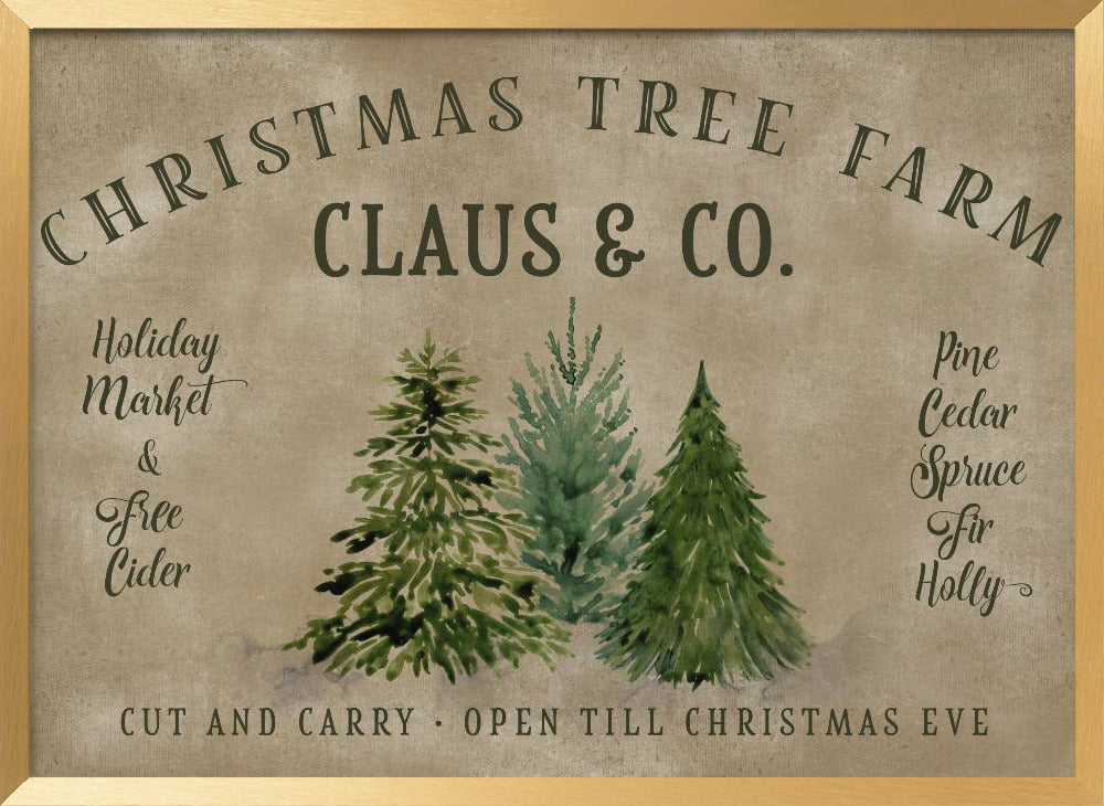 Vintage Christmas tree farm (1) Poster