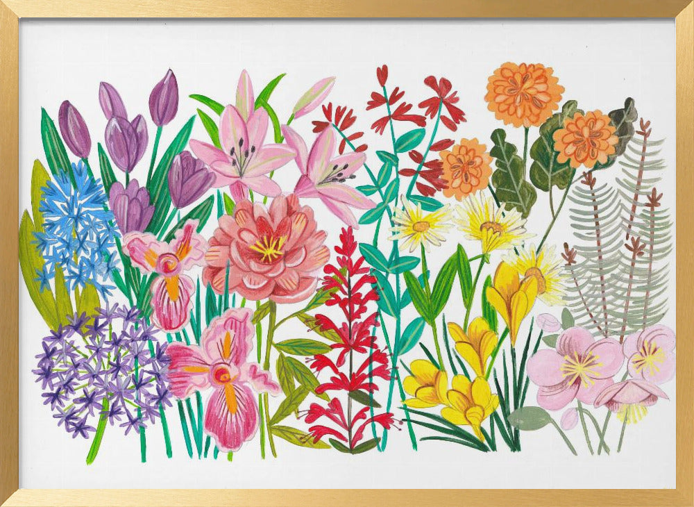 Flowers in the Garden Poster