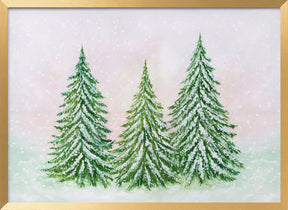 The snowy trees Poster