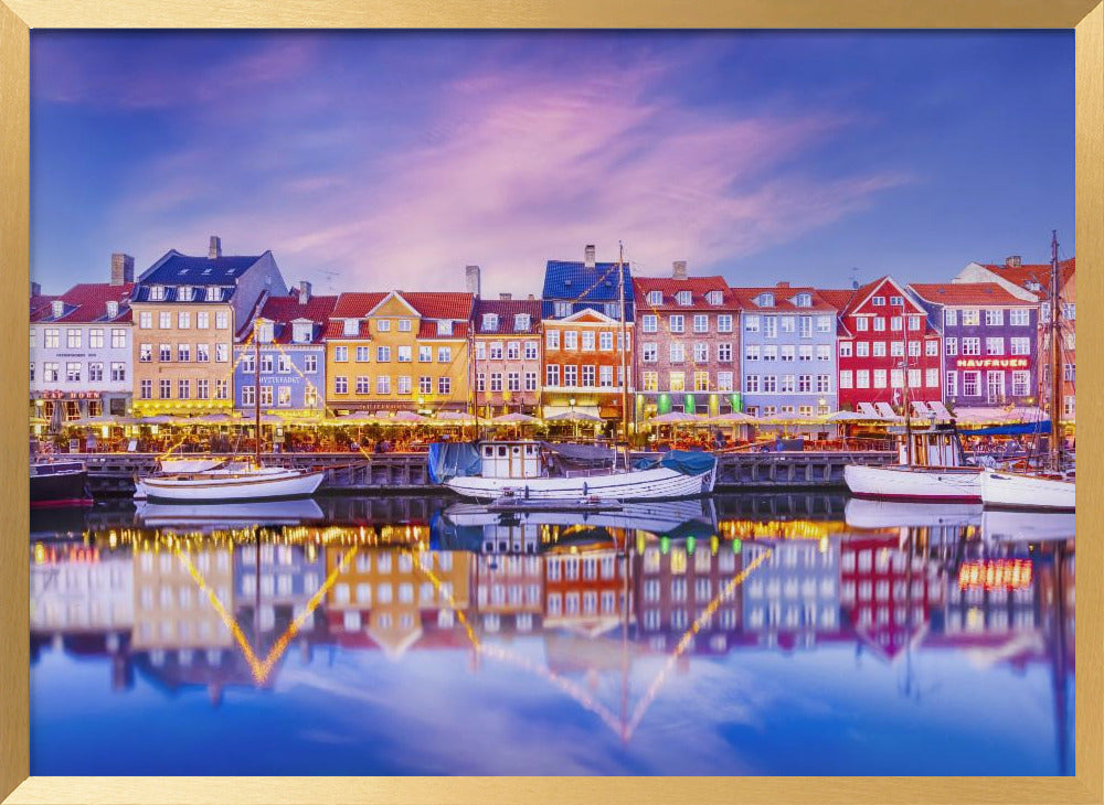 COPENHAGEN Nyhavn Idyllic Evening Impression Poster