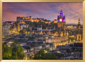 Fantastic sunset in Edinburgh Poster