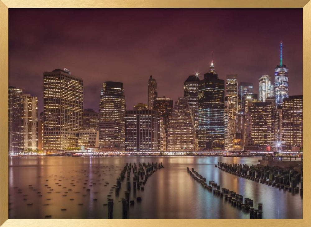 NEW YORK CITY Panoramic Nightly Impressions Poster