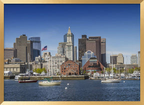 BOSTON Skyline North End &amp; Financial District Poster