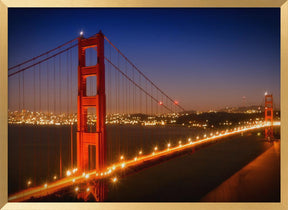 Evening Cityscape of Golden Gate Bridge Poster