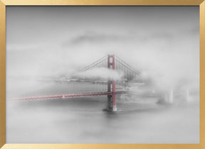 Foggy Golden Gate Bridge Poster