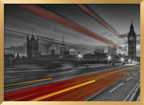 LONDON Westminster Bridge Traffic Poster