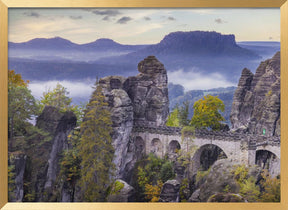 Saxon Switzerland National Park - view to Bastei Bridge Poster