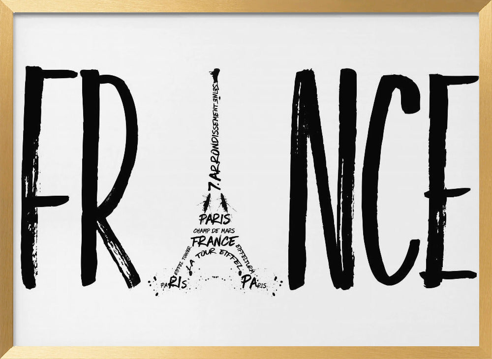 FRANCE Typography Poster