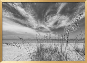 Heavenly calmness on the beach - monochrome Poster