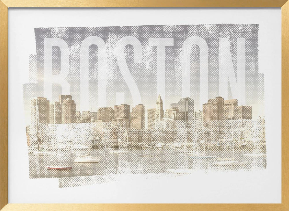 BOSTON Skyline | Vintage Poster