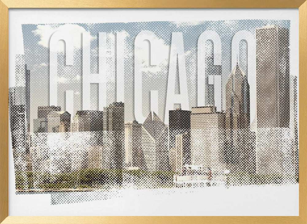 CHICAGO Skyline | Vintage Poster