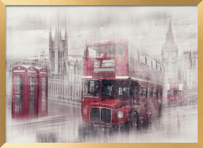 LONDON Westminster Collage Poster