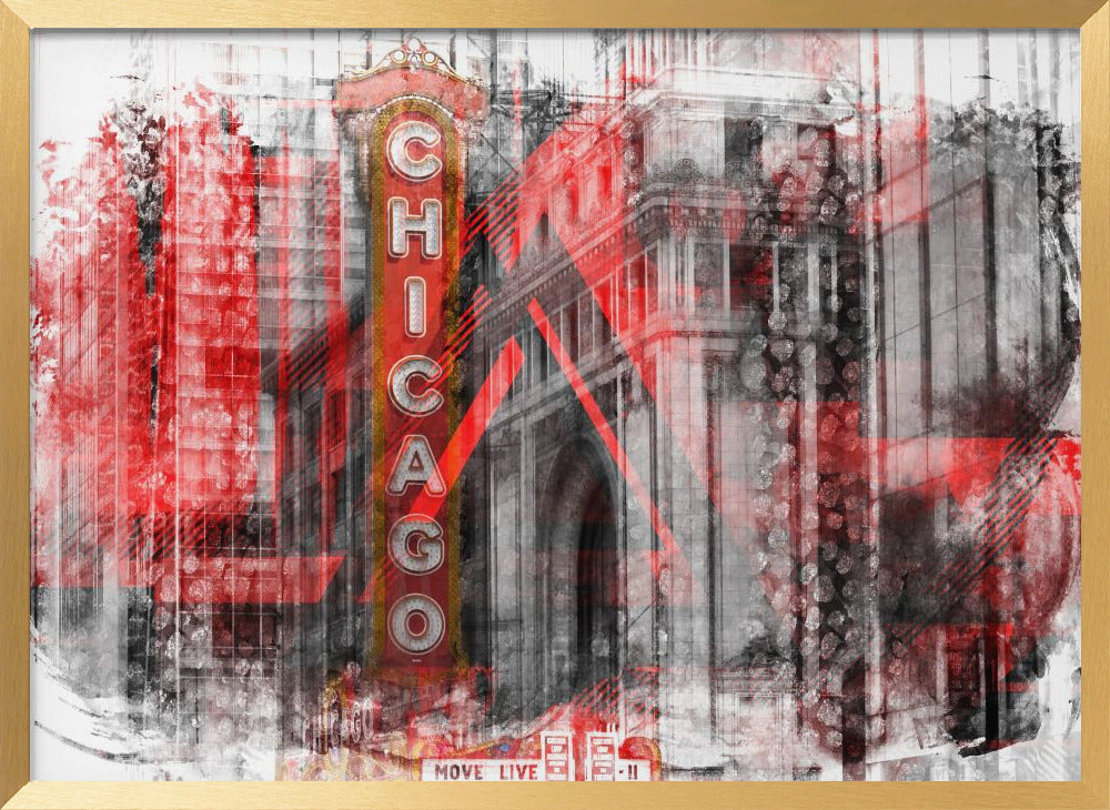 Chicago | Geometric Mix No. 4 Poster