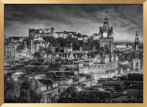 Evening impression from Edinburgh - Monochrome Poster