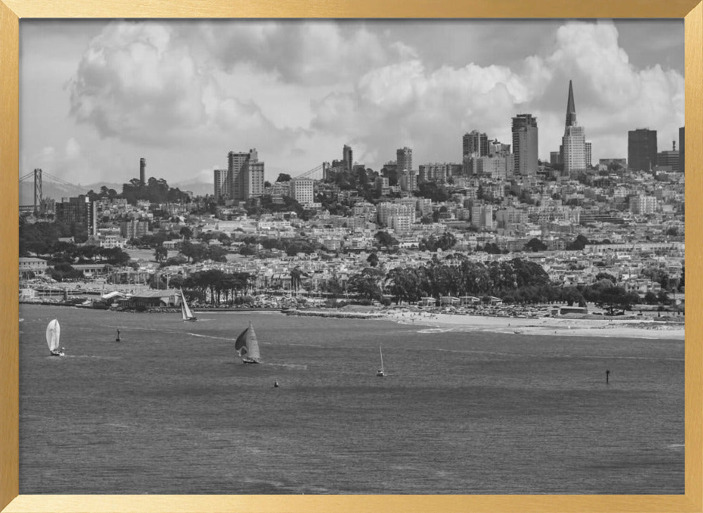 San Francisco Skyline | Monochrome Poster