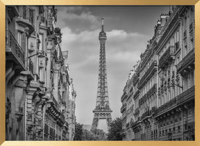 Monochrome Parisian Flair Poster