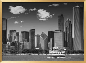 CHICAGO Monochrome Skyline Poster