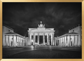 BERLIN Monochrome Brandenburg Gate Poster