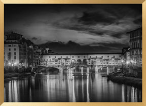 FLORENCE Ponte Vecchio at Night Poster