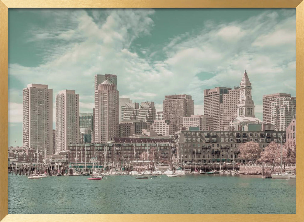 BOSTON Skyline | urban vintage style Poster