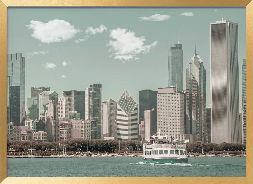 CHICAGO Skyline | urban vintage style Poster