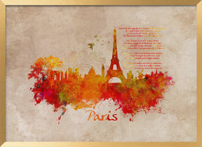 Paris France Skyline Sport Art (1) Poster