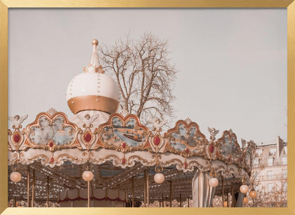 Paris Autumn Carousel Poster