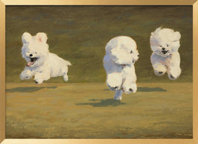 Three Dogs Running Poster