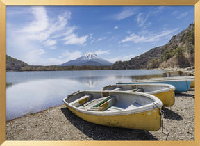 Idyllic Lake Shoji with Mount Fuji Poster