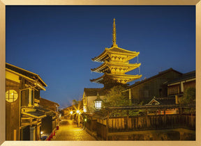 Yasaka Pagoda in historic Kyoto in the evening Poster