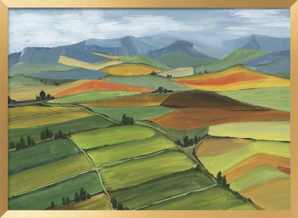 Theodore patchwork landscape Poster