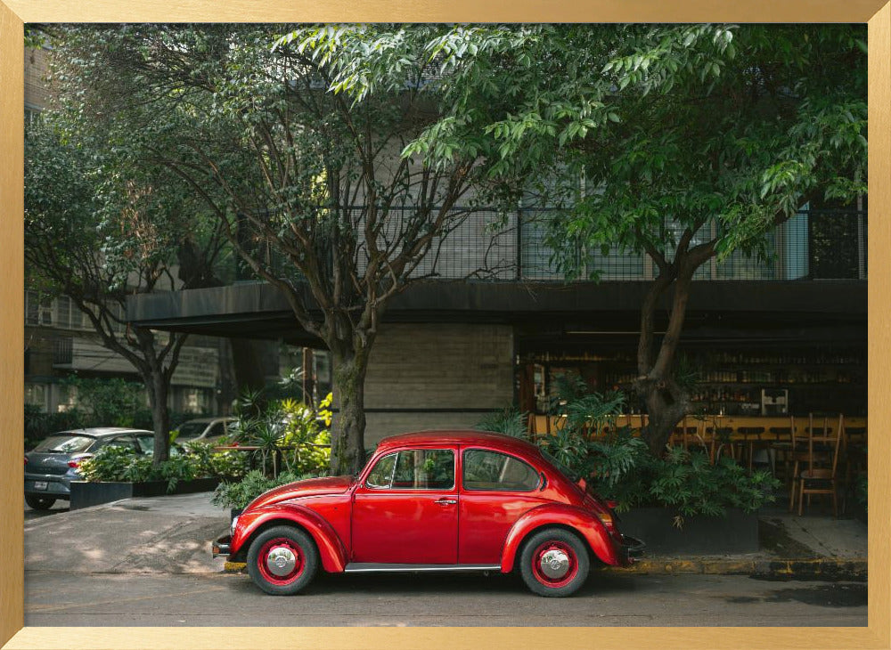 Retro Car in Mexico City Poster