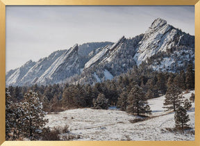 Boulder Flatirons Winter Poster