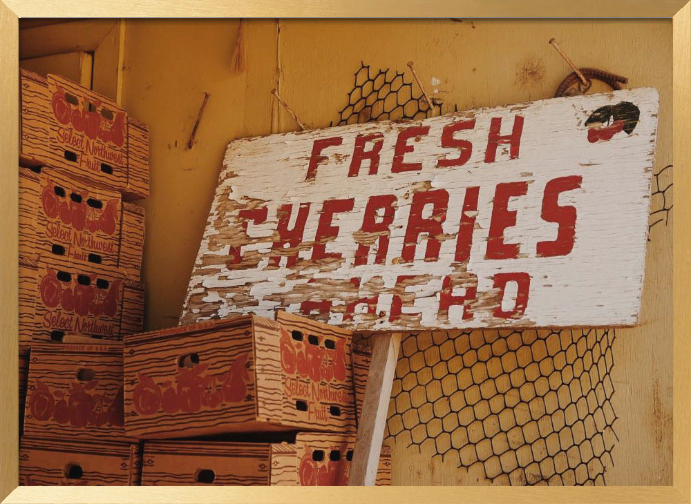 Fresh Cherries Ahead Poster