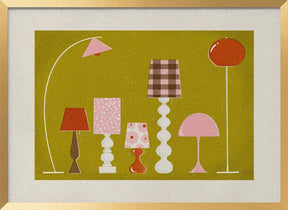 Mid Century Modern Lamps Poster