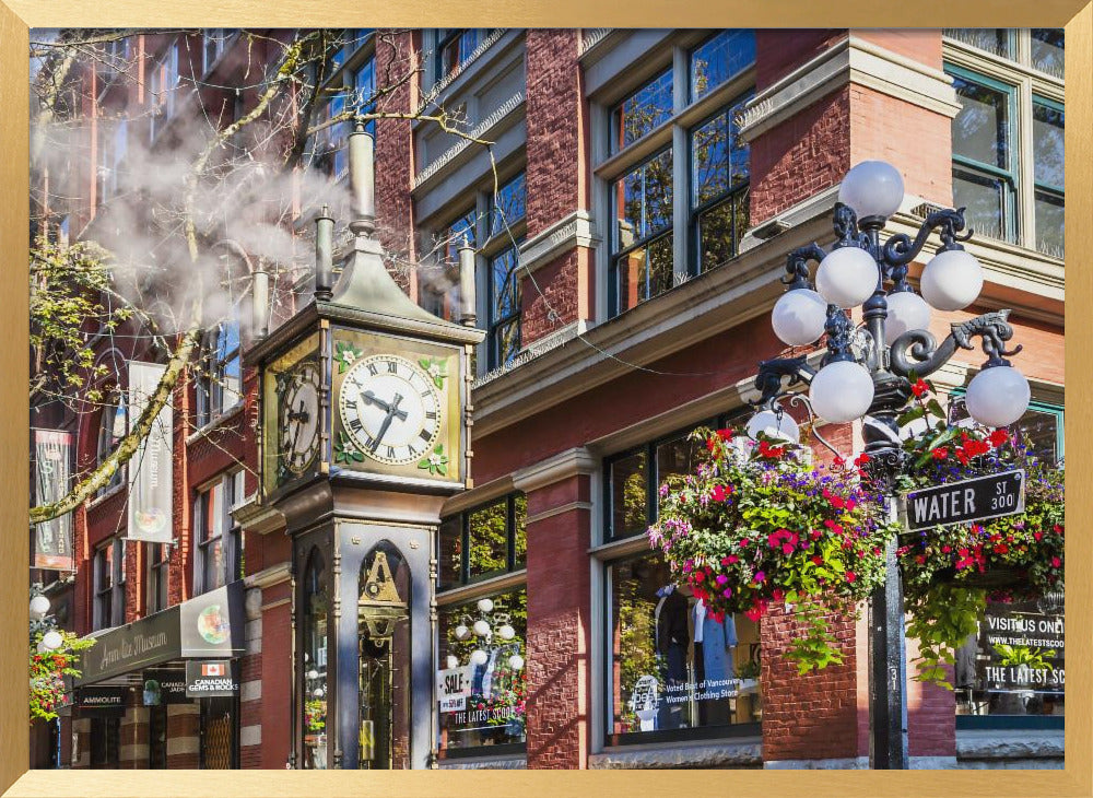 Historic Gastown Steam Clock in Vancouver Poster