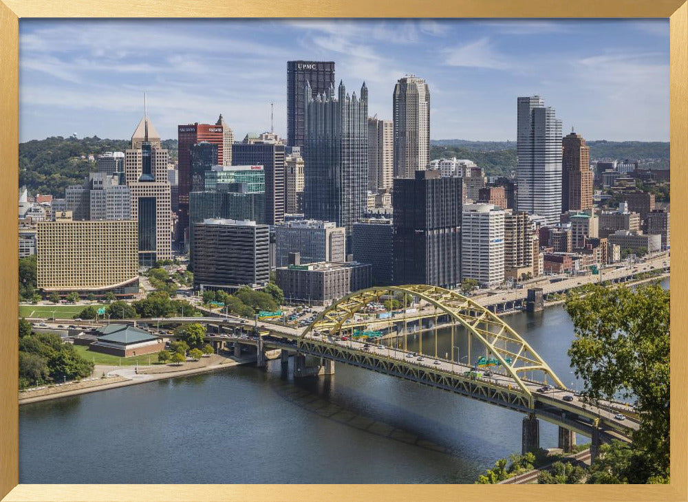 Fort Pitt Bridge with Downtown Pittsburgh Poster