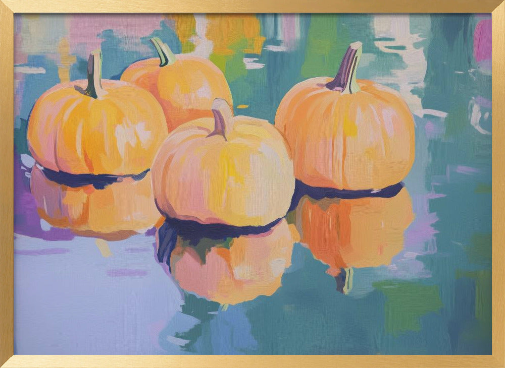 Colorful Pumpkins Poster