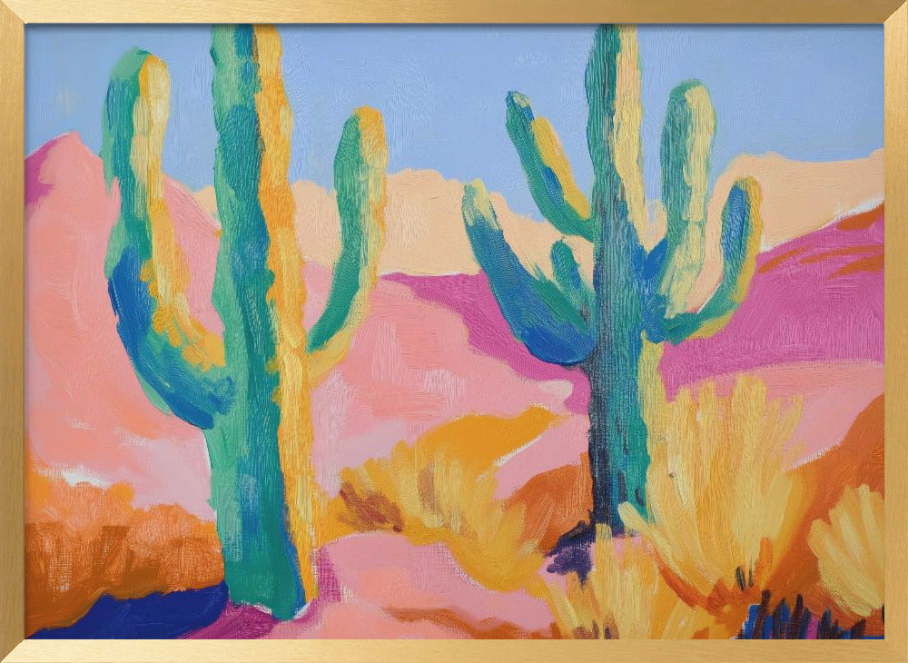 Colorful Cactus Poster