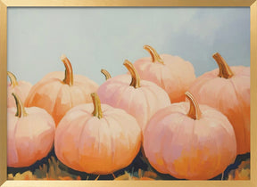 Pastel Pumpkins Poster