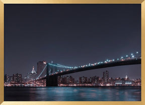 Manhattan Skyline and Brooklyn Bridge Poster