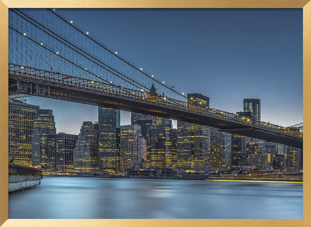 New York - Blue Hour over Manhattan Poster