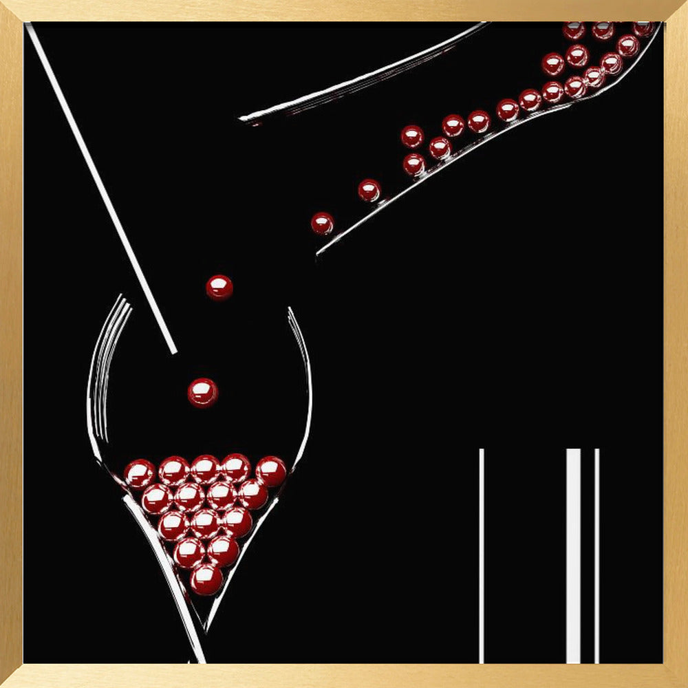 Straw ..Fork..and Marble Poster