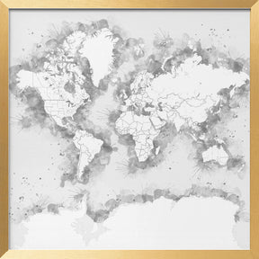 Louiss world map silhouette Poster