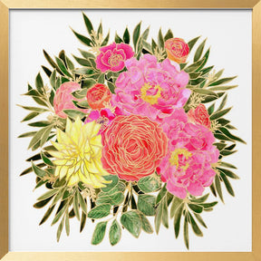 Colorful Nanette floral bouquet Poster