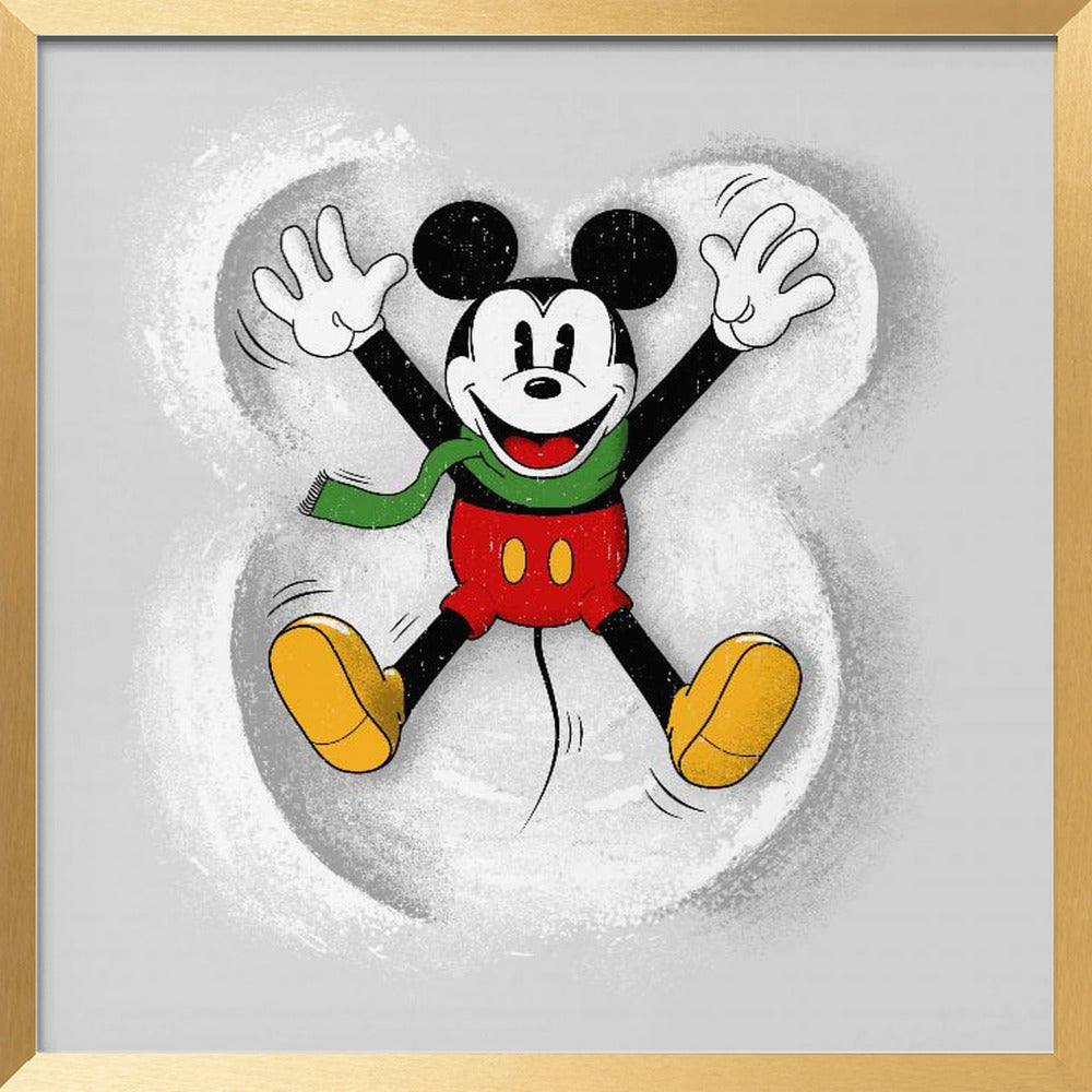 Mickey In Snow Poster