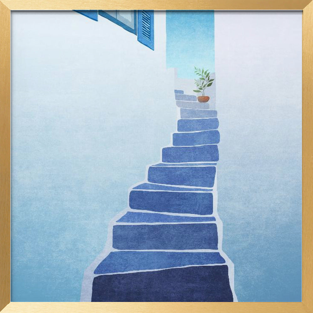 Greece Stairs Poster