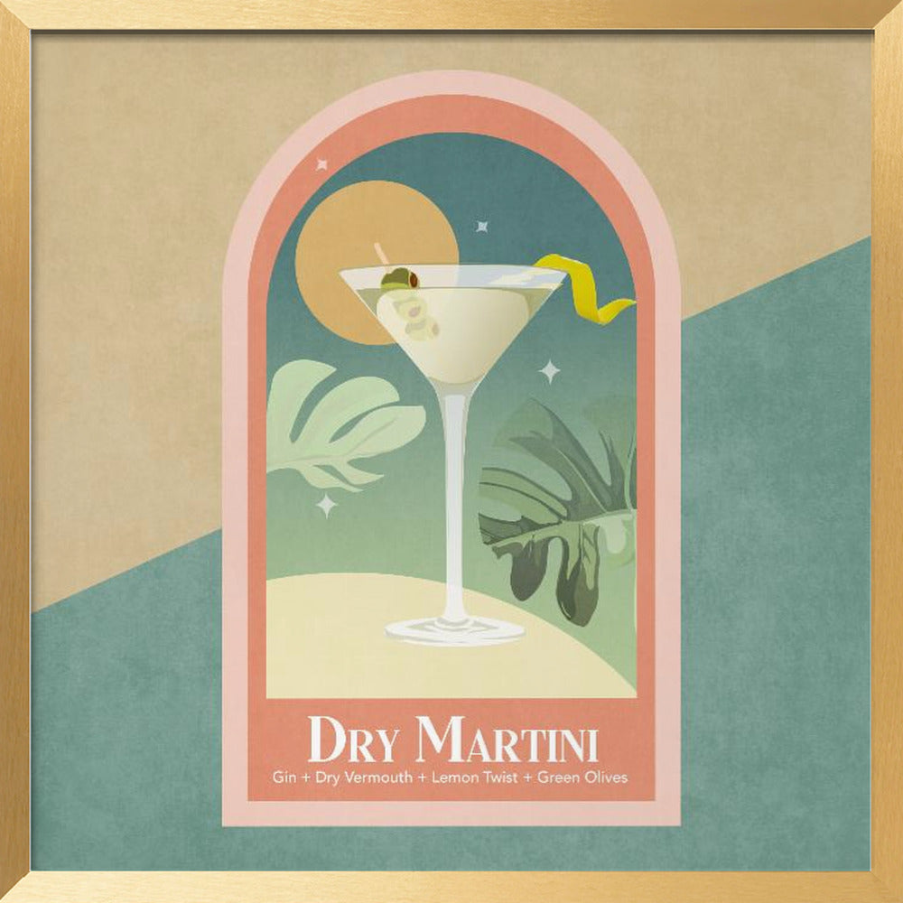 Kokteyl Dry Martini Poster