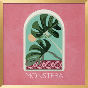 Green Sets Monstera Poster