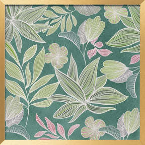 Vintage Hawaiian Tropical Pattern Poster